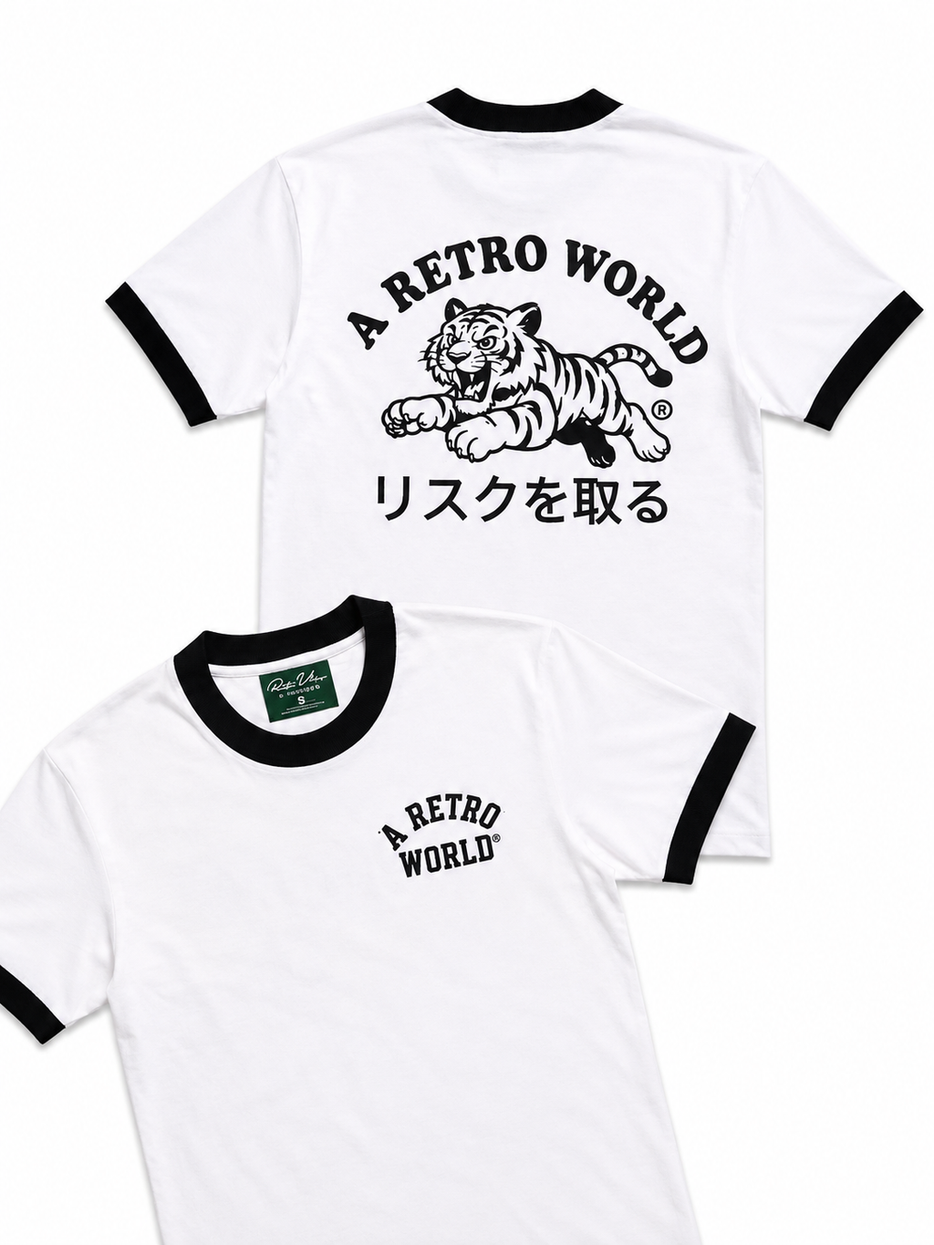 A RETRO WORLD RINGER TEE